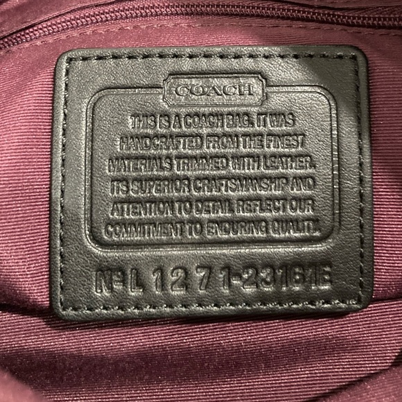 Coach Black Pleated Logo Pattern Shoulder Bag - Picture 6 of 6